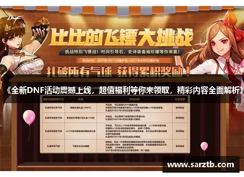 《全新DNF活动震撼上线，超值福利等你来领取，精彩内容全面解析》